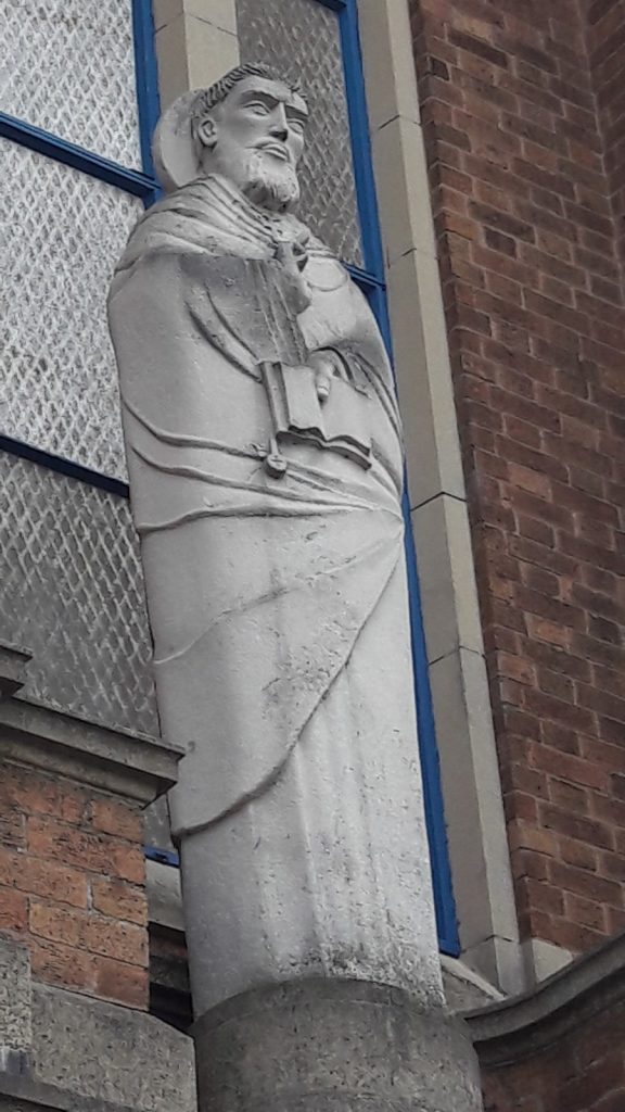 statue of St Augustine by Jonah Jones