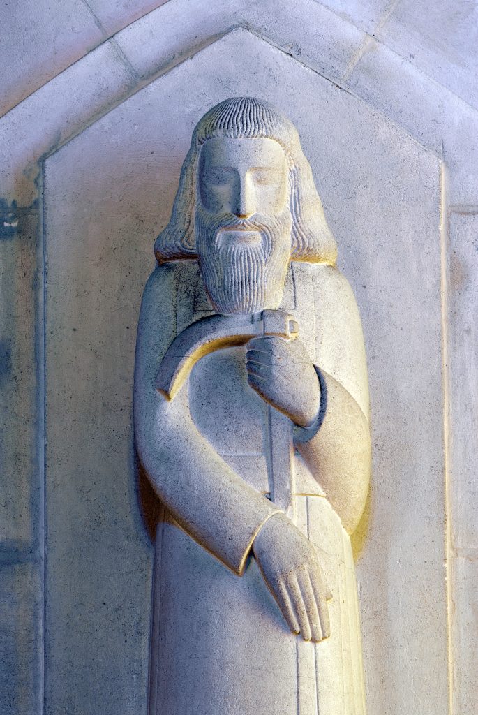 carved sculpture at Ratcliffe College by Jonah Jones