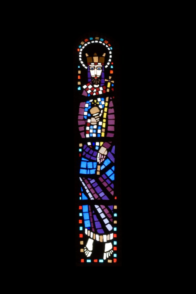 Jonah Jones dalle de verre in St John Fisher, West Heath, Birmingham