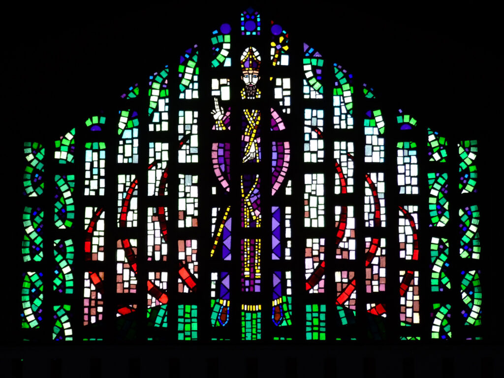 Jonah Jones dalle de verre glass at St Patrick's, Newport, Gwent