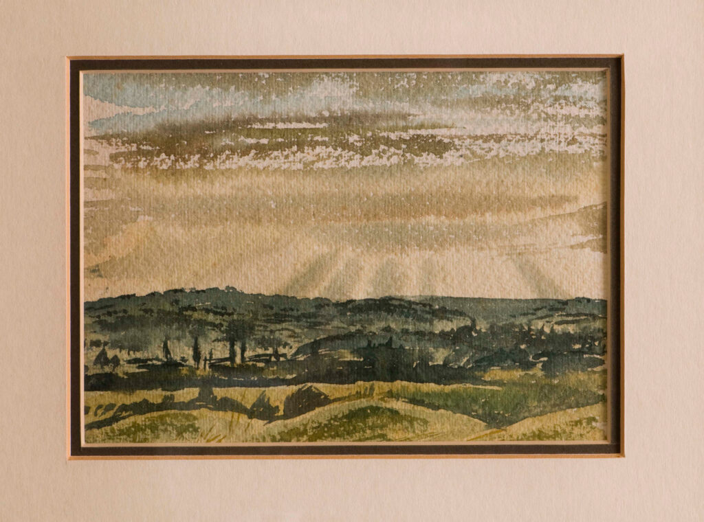 'English Landscape' watercolour by Jonah Jones