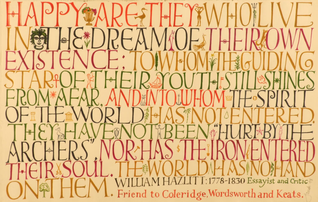 Hazlitt's Dictum - Jonah Jones watercolour