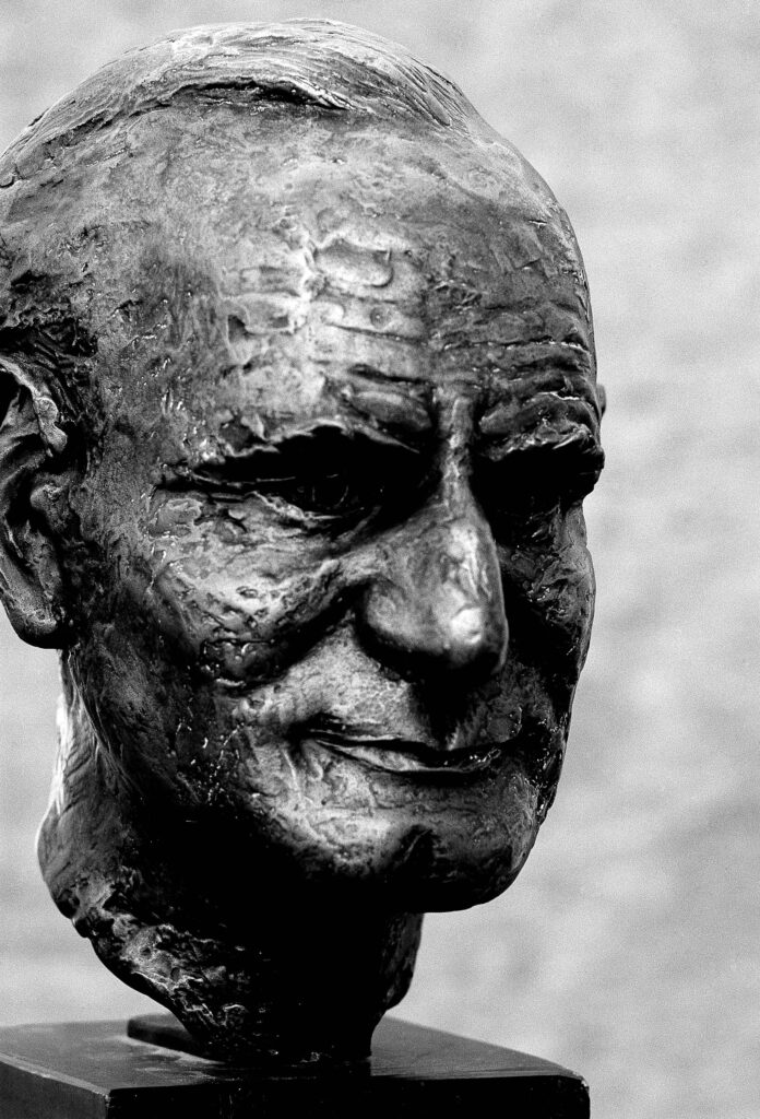 Bronze cast bust of Sir Huw Wheldon