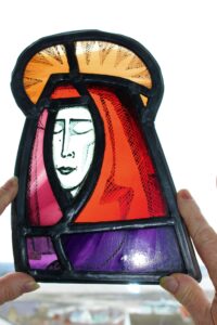 Stained-glass test piece by Jonah Jones