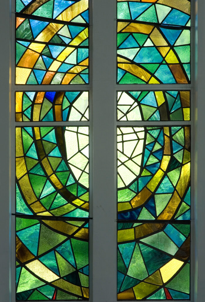 Jonah Jones stained glass at Rainhill Hall