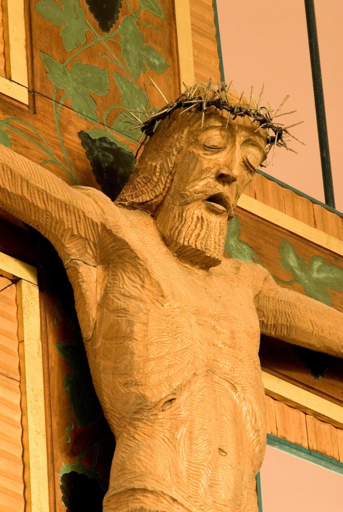 Jonah Jones: Ratcliffe College chapel rood cross - detail