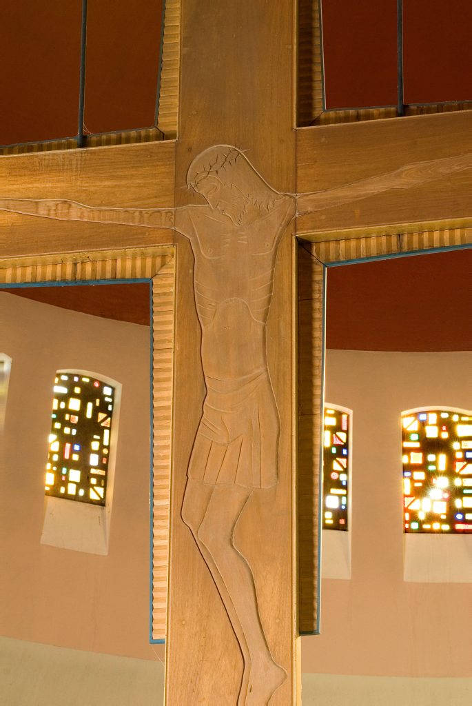 Jonah Jones: reverse of Ratcliffe College chapel rood cross