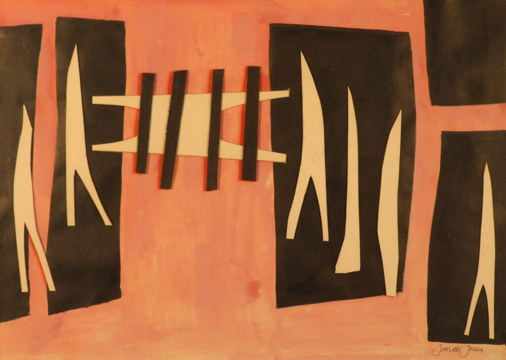 collage design for 'Y Bont' sculpture by Jonah Jones