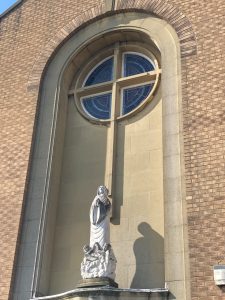 Jonah Jones sculpture of Madonna in Blackpool church