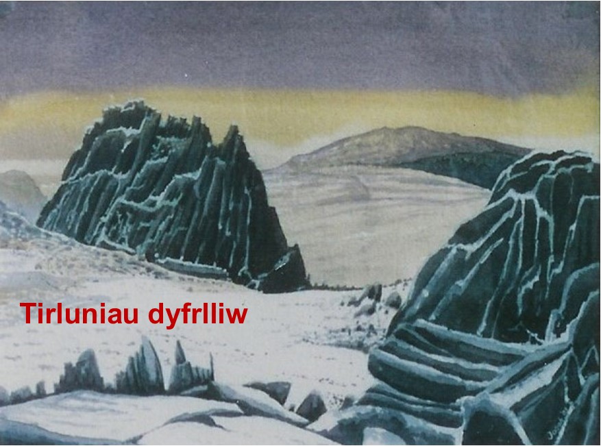 Llun dyfrlliw gan Jonah Jones