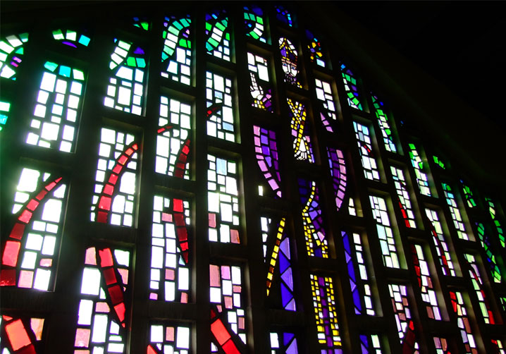 Jonah Jones dalle de verre window at St Patrick's, Newport, Gwent