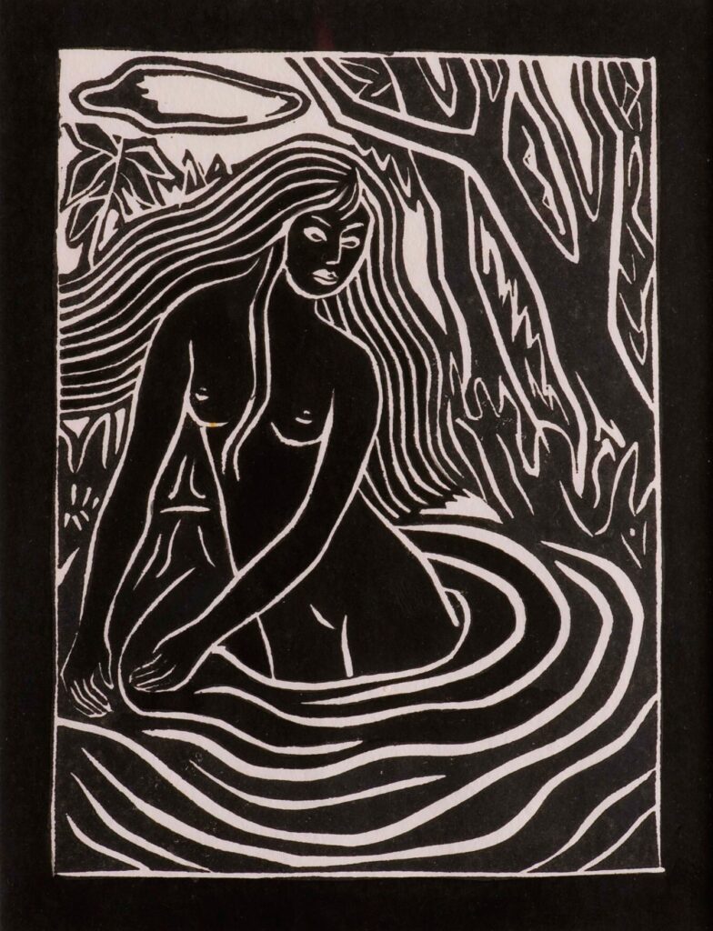 Jonah Jones: woodcut 'Susannah Bathing'