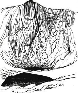 Jonah Jones drawing of Craig Cwm Silin