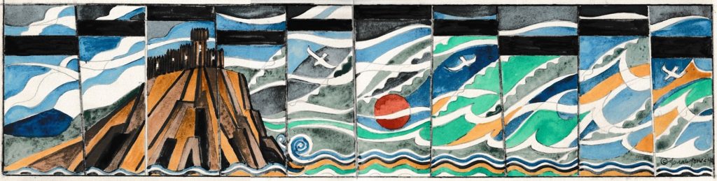 Tenby mosaic cartoon - Jonah Jones