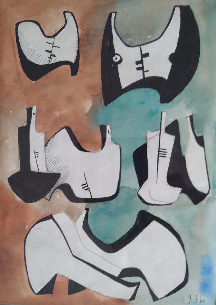 Jonah Jones 'Sketches for sculpture' watercolour