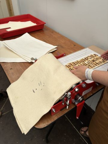 Marian Haf print workshop for adults at 2026 Eisteddfod