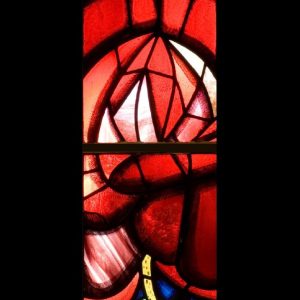 Jonah Jones card of Lady Chapel Ratcliffe College window